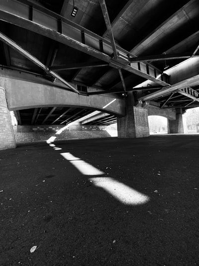 Empty road grayscale images
